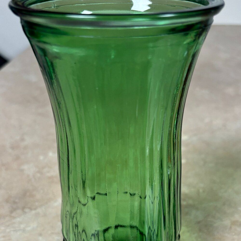 E.O. Brody Green Glass Vase